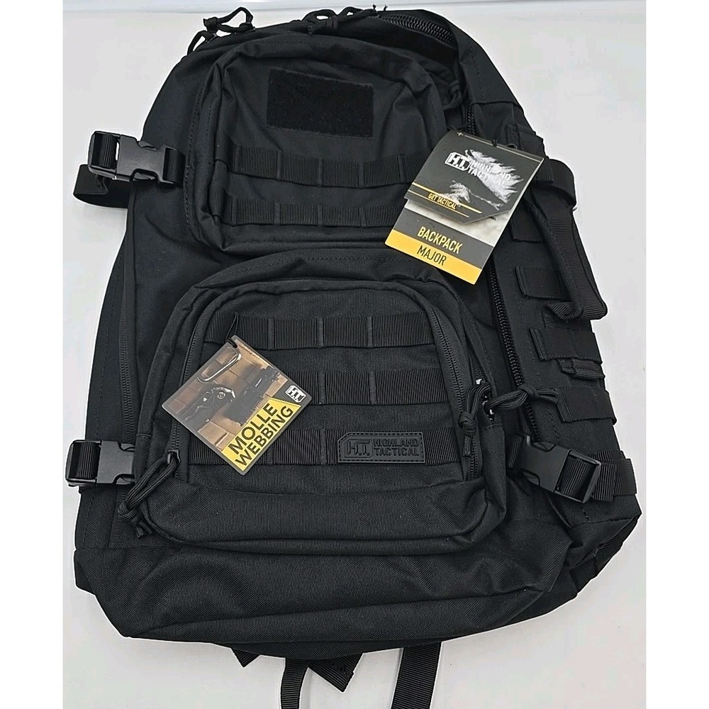 Highland Tactical Major Tactical Backpack‎ (Black) NEW